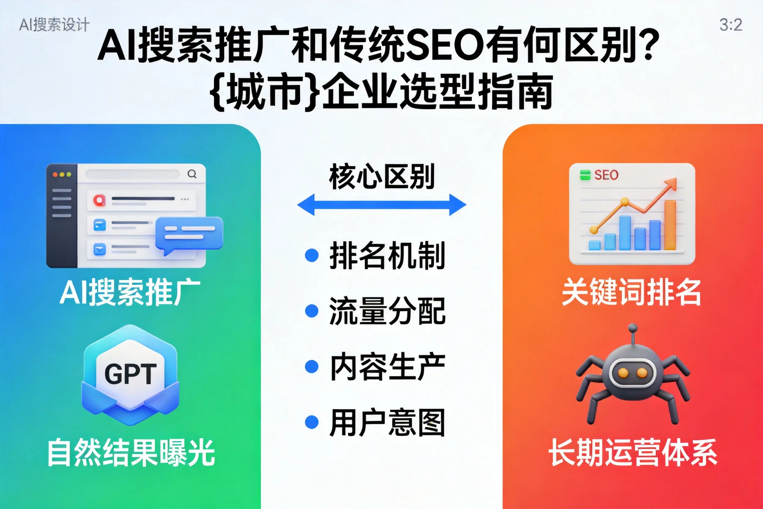 AI搜索推广和传统SEO有何区别？三亚企业选型指南