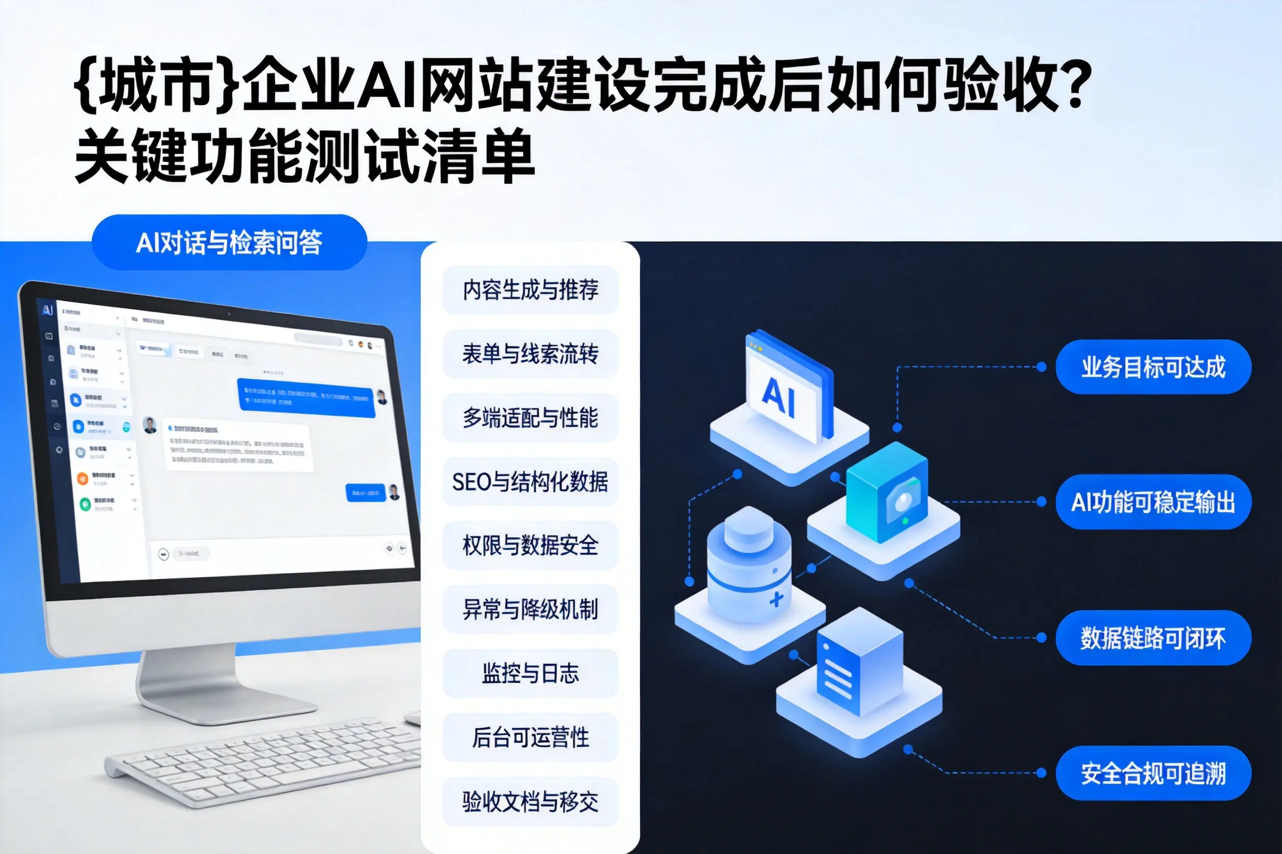 三亚企业AI网站建设完成后如何验收？关键功能测试清单