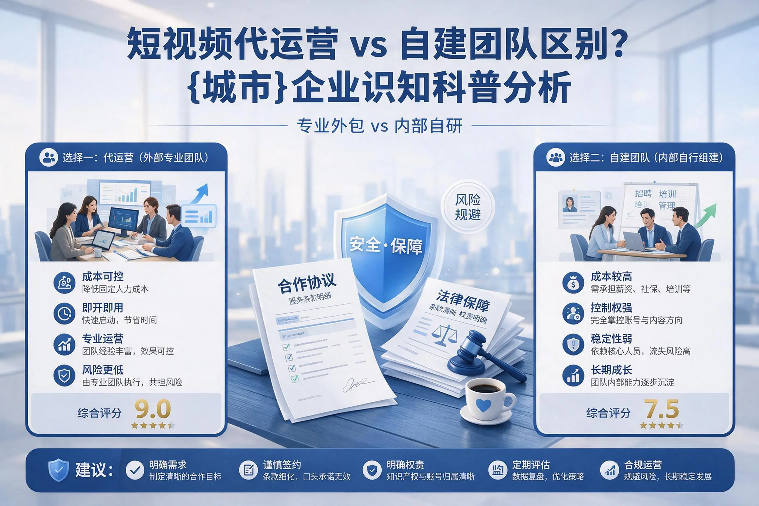 短视频代运营与自建团队区别?三亚企业认知科普分析