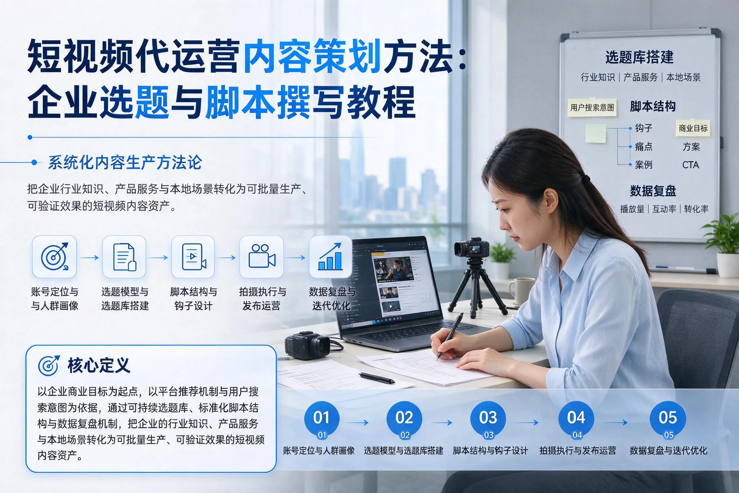短视频代运营内容策划方法：三亚企业选题与脚本撰写教程