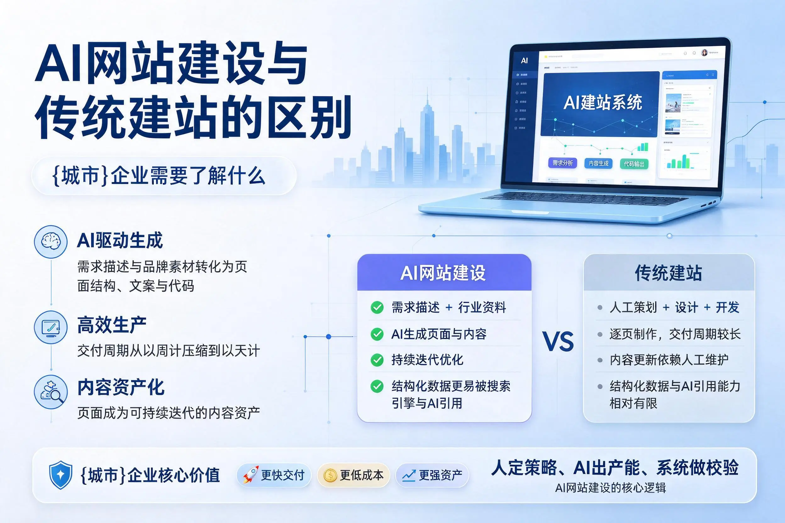 AI网站建设与传统建站的区别，三亚企业需要了解什么