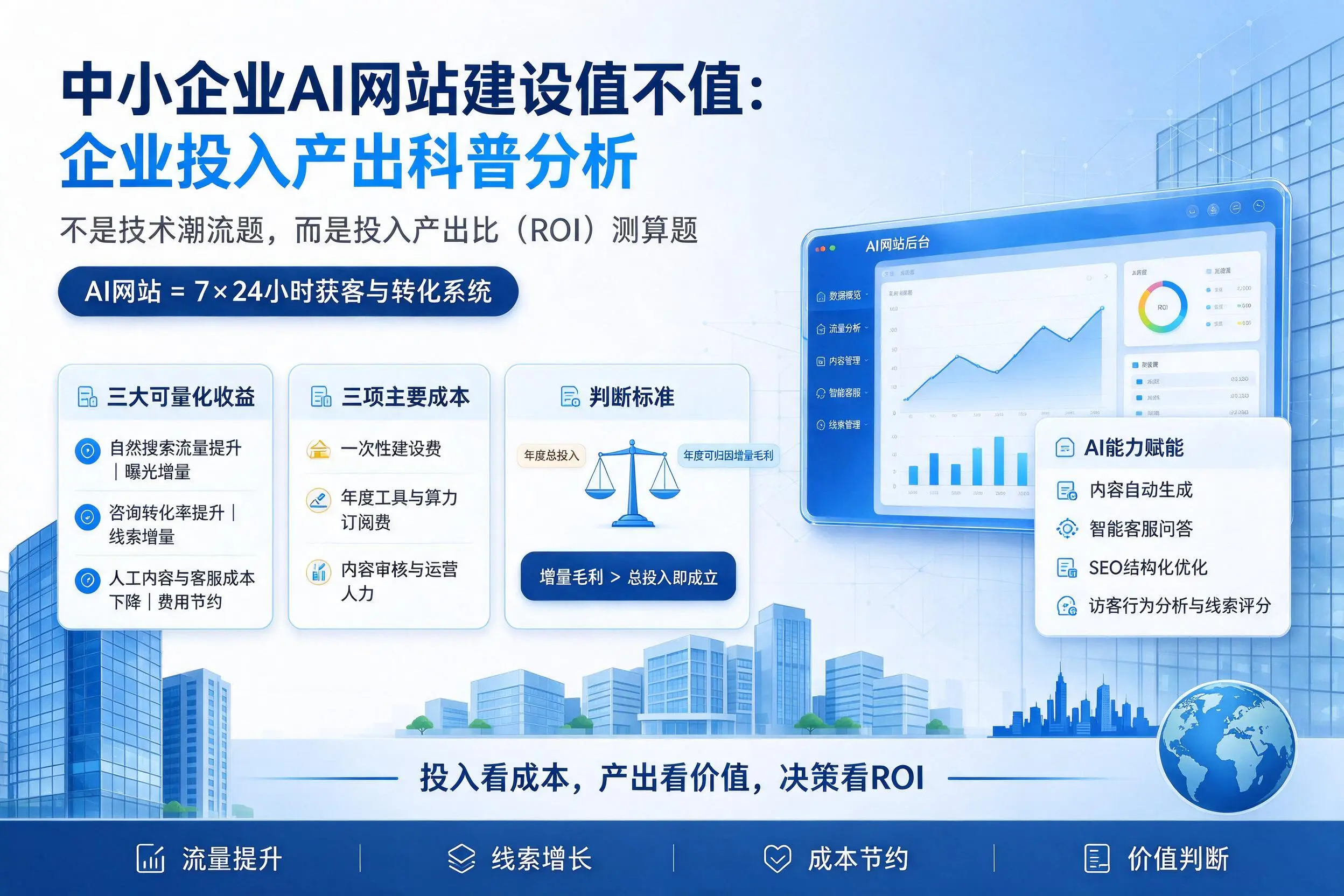 中小企业AI网站建设值不值：三亚企业投入产出科普分析