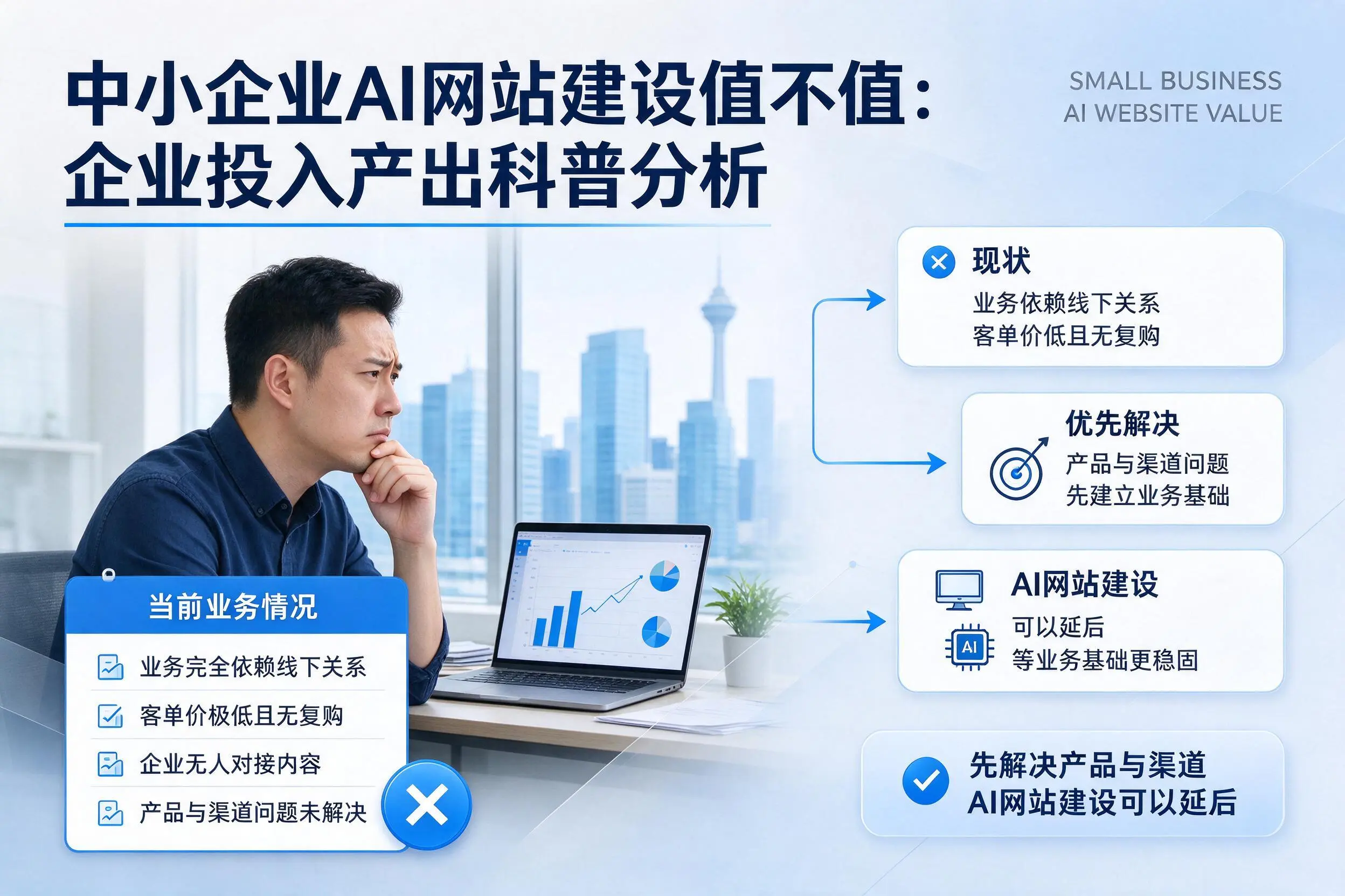 中小企业AI网站建设值不值：三亚企业投入产出科普分析
