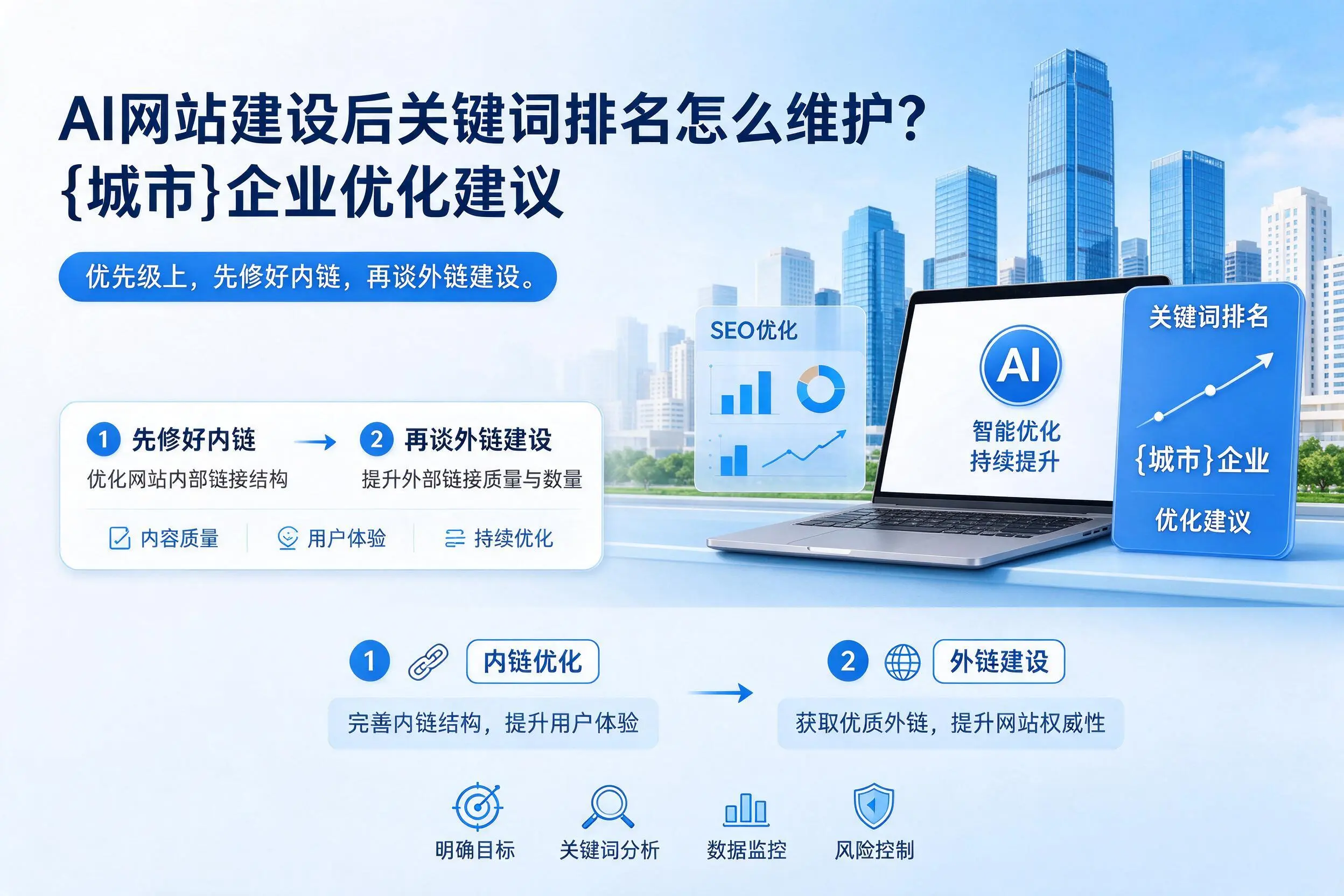 AI网站建设后关键词排名怎么维护?三亚企业优化建议